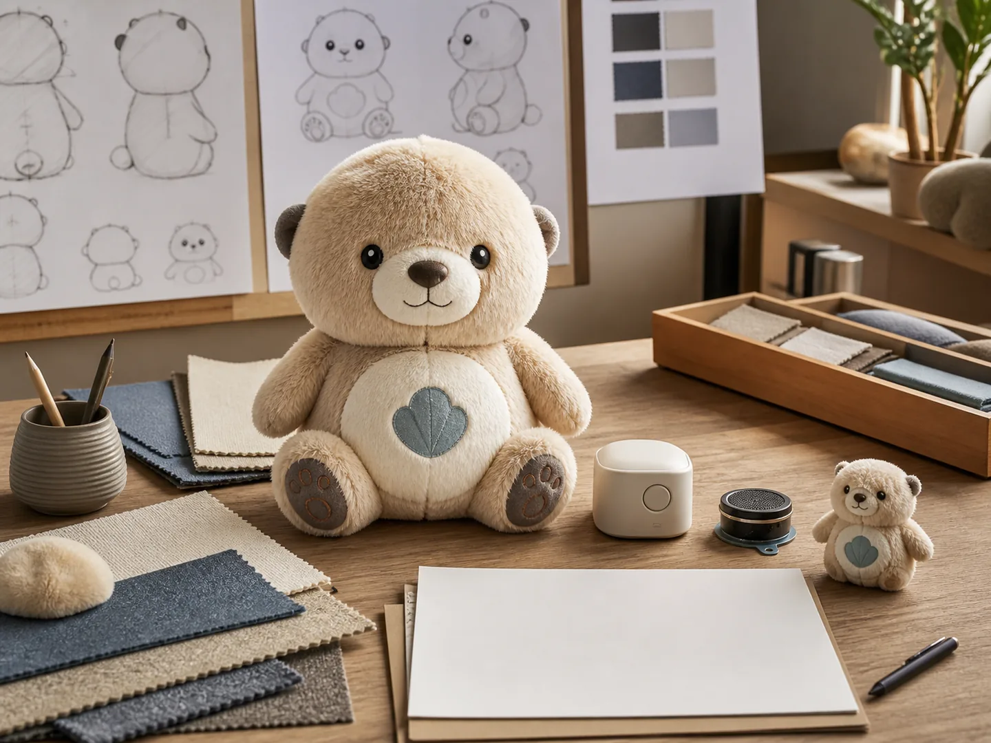 Representative AI plush product development and sampling direction