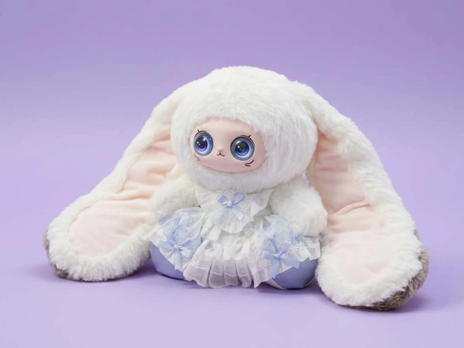 Snowdrop cream-white long-eared plush character